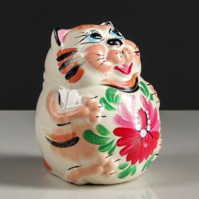 Копилка "Кот Колобок", покрытие лак, разноцветная, 17 см, микс