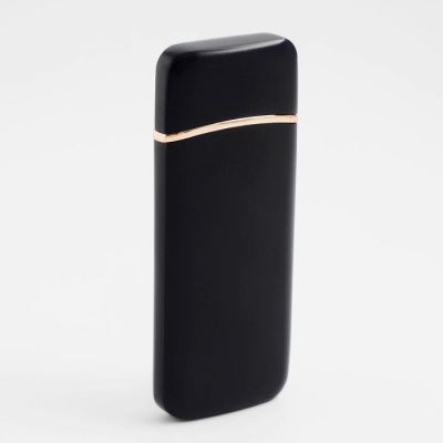 Зажигалка электронная, спиральная, "100% Мужик", чёрная, 3х7.3 см, USB