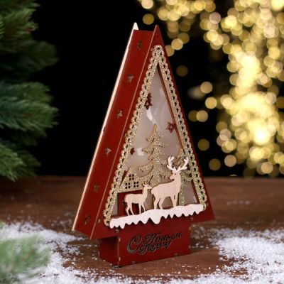 Новогодний декор с подсветкой «С новым годом» 14 × 4 × 22,5 см