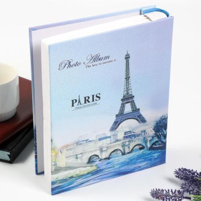 Фотоальбом на 200 фото 10х15 см "Эйфелева башня и рассвет" в коробке МИКС 26,5х21х5,5 см