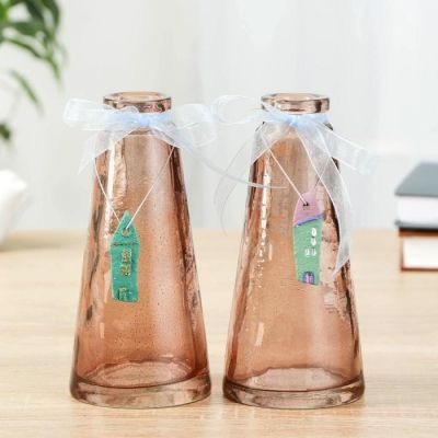 Ваза "Волшебные мгновения" дымка  d-3,5см 7,5(дно)х15см, микс