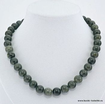 Бусы Змеевик "Классика №12" арт.НЗМ-1(12)-48-2