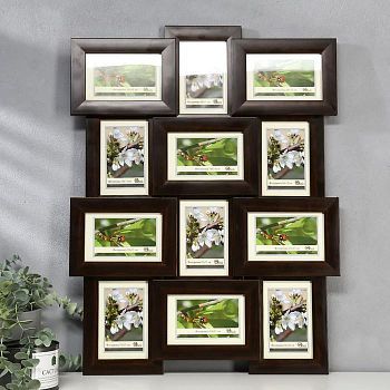 Фоторамка пластик 12 в 1 404-3019-S 10х15 см