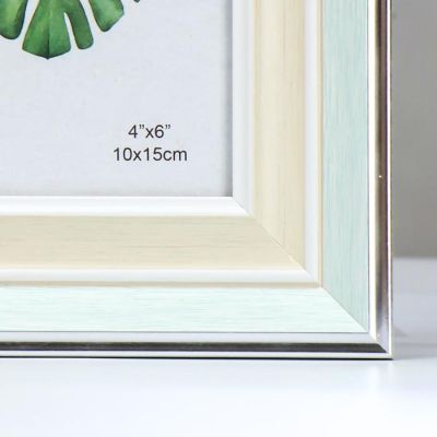 Фоторамка пластик 10х15 см "Светлая бирюза и сливки" 22х17х2 см