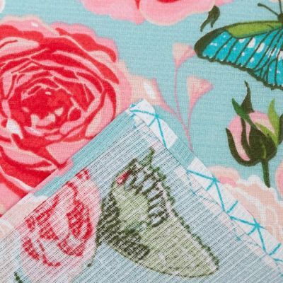 Полотенце вафельное в коробке "Фон" 35х60 см, бирюза, 160 гр/м, хл,