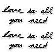 Надпись декоративная Love is all you need, настенная, чёрная