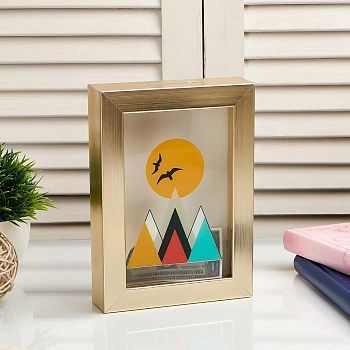 Копилка интерьерная пластик "Полет на закате в горах"МИКС 17х12х3,8 см