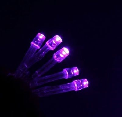 Гирлянда уличная "Бахрома" (Ш:3 м, В:0,6 м, нить силикон,фиолет)