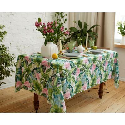 Скатерть Доляна Tropical garden 150*220 +/- 2 см, 100% п/э