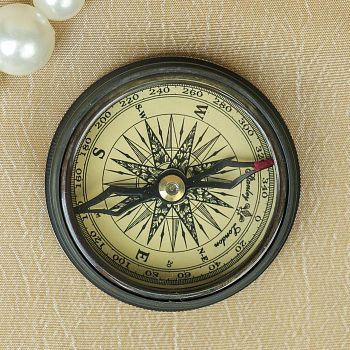 Компас латунь в чехле "Шкипер" 7х6,5х2,5 см