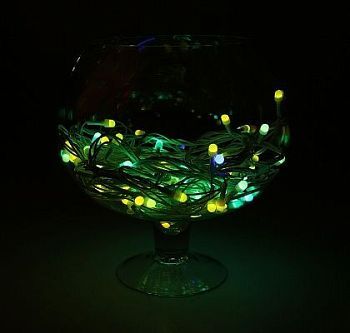 Гирлянда комнатная "Метраж" (10 м. нить белая, моргает)