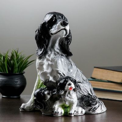 Копилка "Кокер с щенками" 30х20х25см