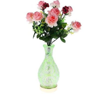 Светодиодная ваза "Розы" (64 × 16 см. зеленый)