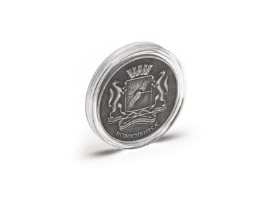 Сувенирная монета «Новосибирск, Оперный театр, герб», d = 3,8 см, металл