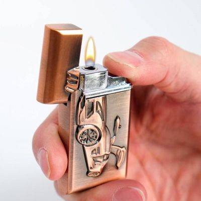 Зажигалка газовая "Автомобиль", пьезо, бронза