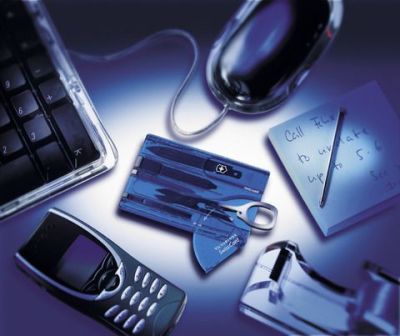 Victorinox Swiss Card Blue translucent Набор (арт. - 0.7122.T2)