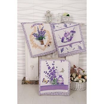 Полотенце  рогожка DomoVita Сиреневая Дымка МИКС 45х60 см, хлопок 100%, 170 г/м2