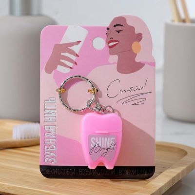 Зубная нить в форме зуба «Сияй», 15 м., 8 х 10,5 см