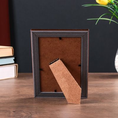 Фоторамка пластик 10х15 см "Золотая цепь на бежевом" 18,5х13,5 см