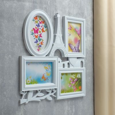 Фоторамка "С любовью из Парижа" на 4 фото 10х15 см, белая