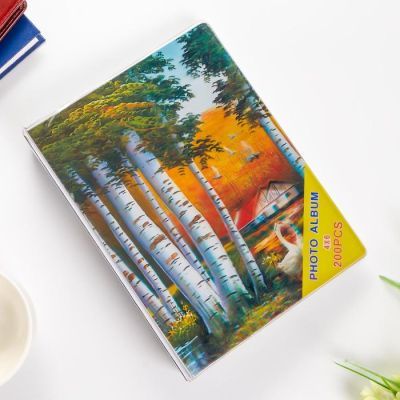 Фотоальбом на 200 фото 10х15 см 3D "Берёзовая опушка"