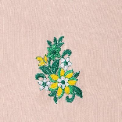 Полотенце в коробке льняное Клематис 42х42 см, МИКС