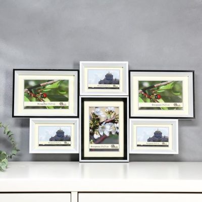 Фоторамка пластик 6 в 1 286-3118-1W/286-1105-1В/286-1105-1 15х21 см, 10х15 см