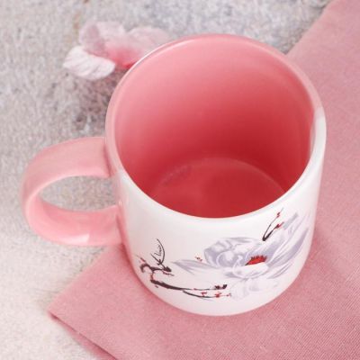 Кружка "Офисная", деколь весна, бело-розовая, 0.35 л, микс