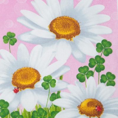 Набор полотенец в пакете "Букетики розовый" 45х60 см, 170 гр/м, хлопок 100%, вафля, 3 шт