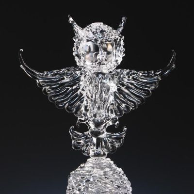 Колокольчик сувенирный "Сова, ручной работы, в подарочном сундуке