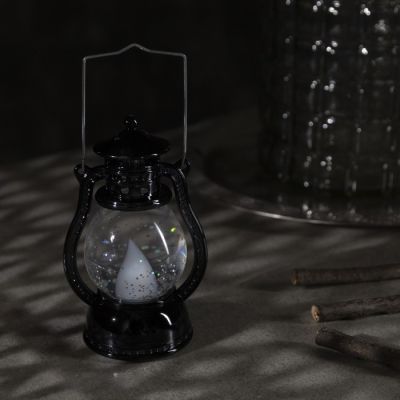 Светодиодная фигура «Чёрный фонарь» 8 × 12 × 6 см, пластик, батарейки AG13х3, свечение тёплое белое