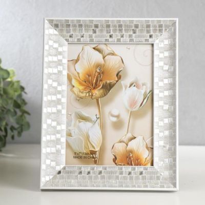 Фоторамка пластик 13х18 см "Серебрянная кладка" 23х18х2,3 см