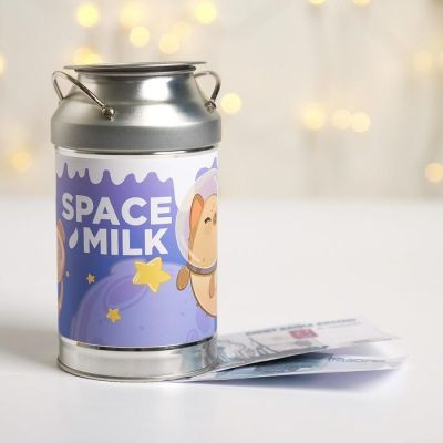 Копилка-бидон «Космическое молоко», 14,5 х 8 см