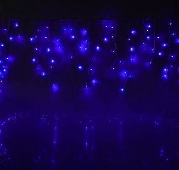 Гирлянда уличная УМС "Бахрома" (Ш:3 м, В:0,6 м, нить белая, синий)