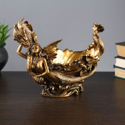 Подставка под мелочи "Дракон и русалка" 33х16х21см