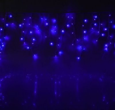 Гирлянда уличная УМС "Бахрома" (Ш:3 м, В:0,6 м, нить белая, синий)