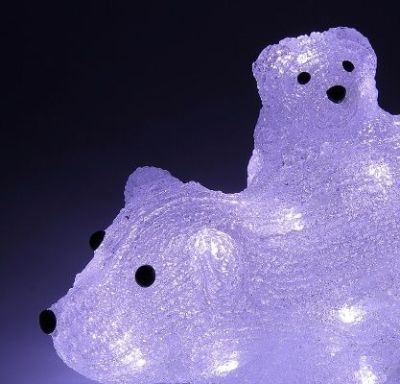 Фигура акрил. "Медведица с медвежонком" (36х17х16 см.)