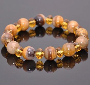 Браслет Тигровый Глаз "Тутси" арт. бП1584-18