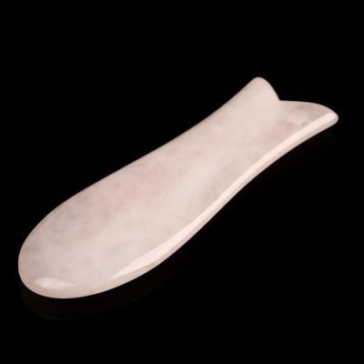 Пластина - скребок для массажа Гуаша, розовый кварц