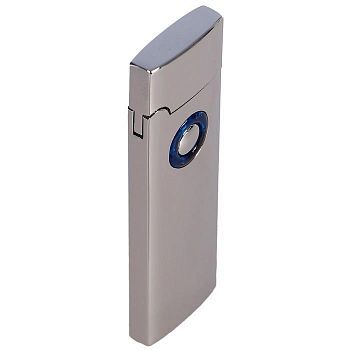 Зажигалка электронная в подарочной коробке, USB, спираль, серебристая, 2.5х8 см