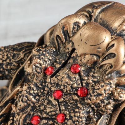 Копилка "Жаба", глянец, бронзовый цвет, 17 см