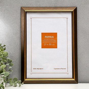 Фоторамка пластик 21х30 см 1226 бронза