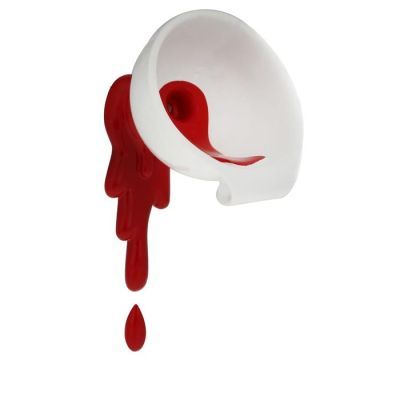 Вешалка "Воронка с красной краской"