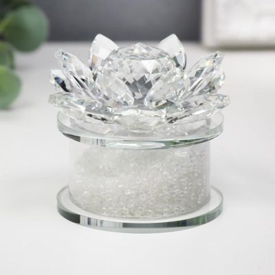 Сувенир стекло "Цветок" бисер 6х8х8 см