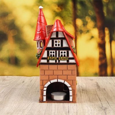 Аромалампа Домик «Ольга», 17 см, ручная работа, микс