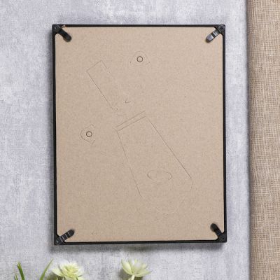 Фоторамка пластик L-1 15х21 см, чёрный, с небьющимся стеклом