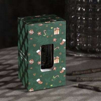 Светодиодная фигура «Ёлка в фонаре» 5 × 12 × 5 см, пластик, блёстки, батарейки AG13х3, свечение тёплое белое