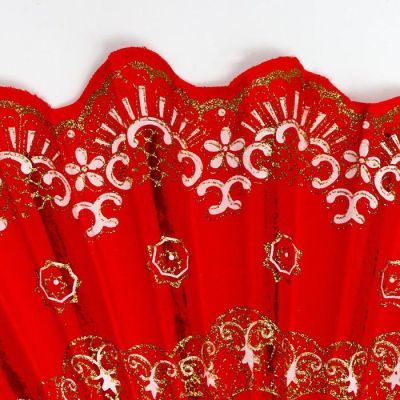 Веер h= 23 см "Цветочный медальон" МИКС