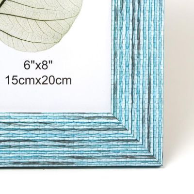 Фоторамка пластик 15х20 см "Плетение оттенки синего" 25х20 см