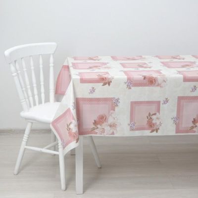 Клеёнка столовая на нетканой основе Доляна «Букет», ширина 137 см, рулон 20 м